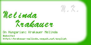 melinda krakauer business card